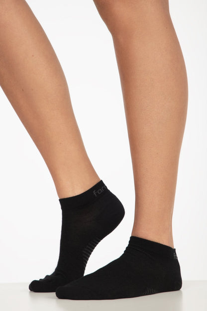 2-Pack Svarte Wool Knit Ankle Sokker - sokker for dame - Lilla - Famme